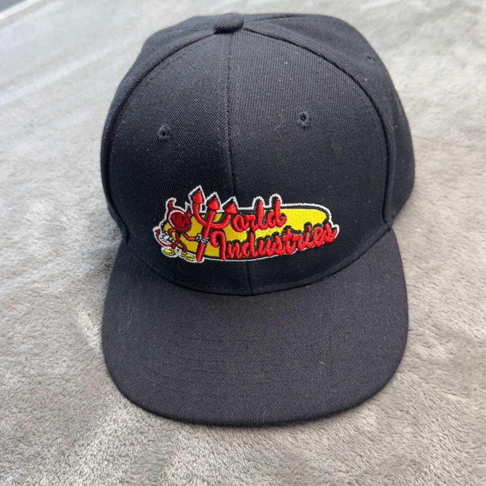 World Industries Flameboy Black Snapback Hat Skate Logo –‎ Style WI-HT14285AQ